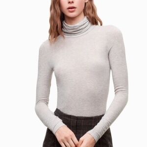 aritzia wilfred huet turtleneck - heather grey, size S